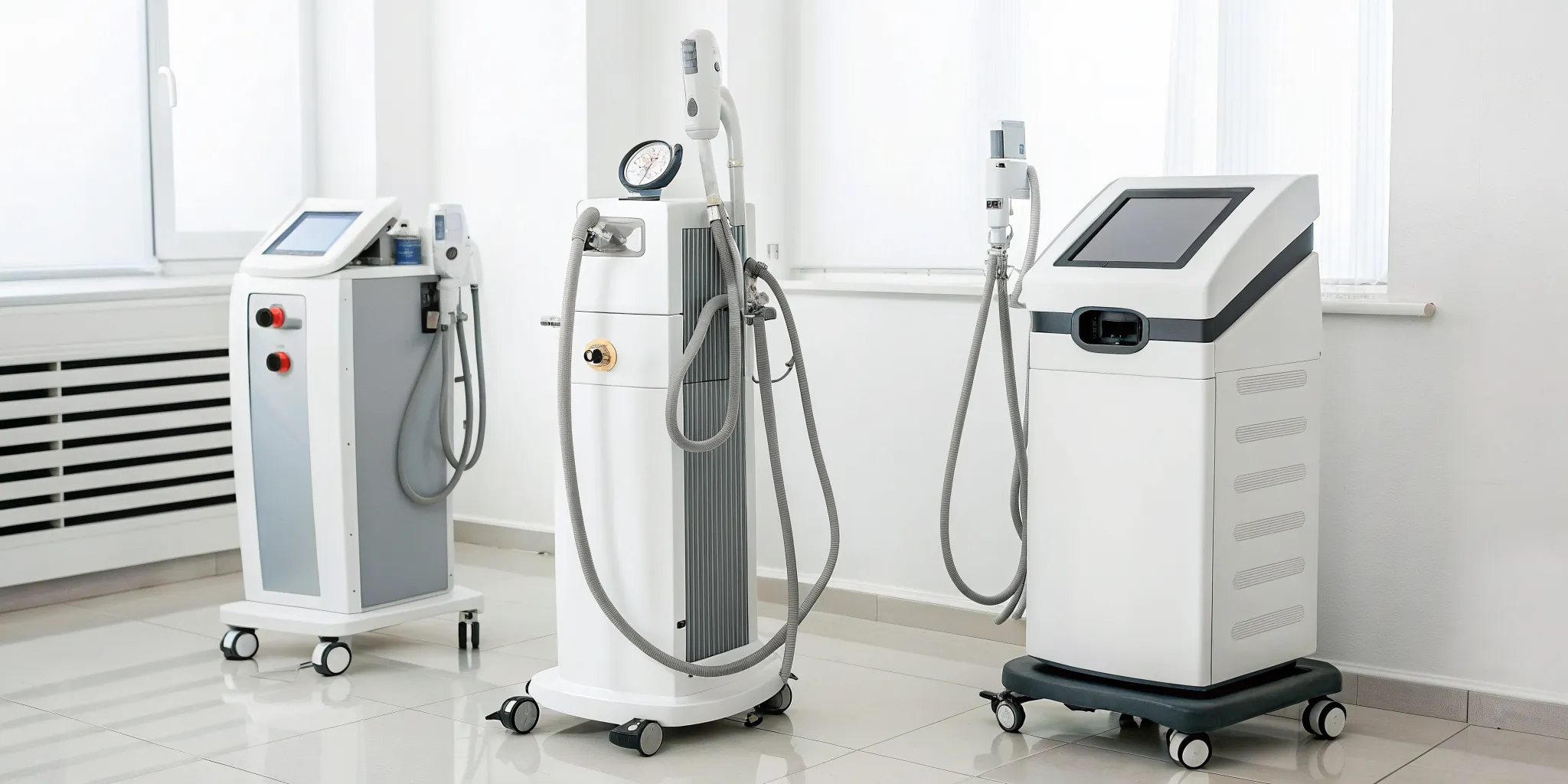 Machines for top non-surgical fat reduction treatments from various brands.