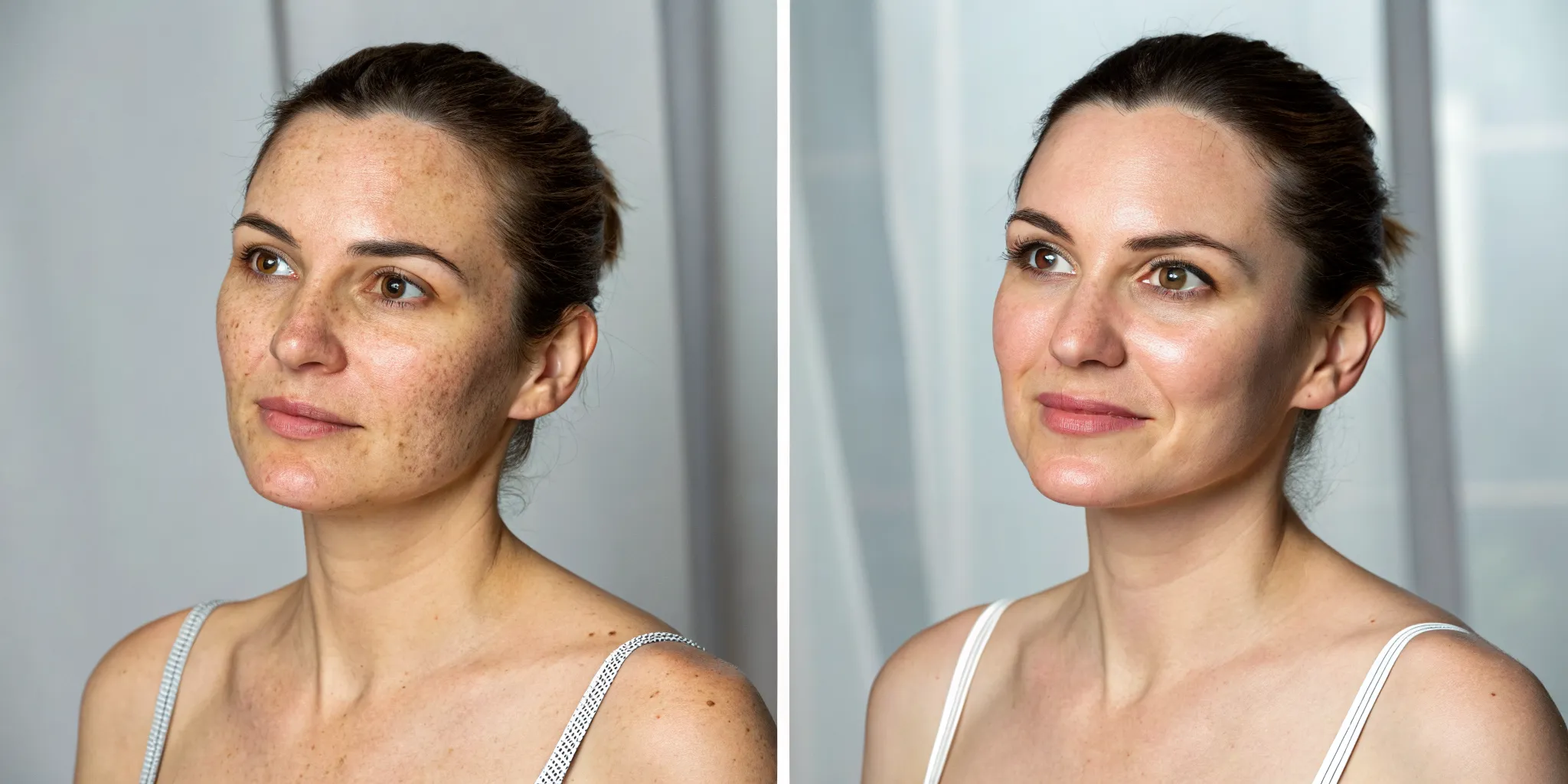 Venus Viva before and after photos showing smoother skin and fewer wrinkles.