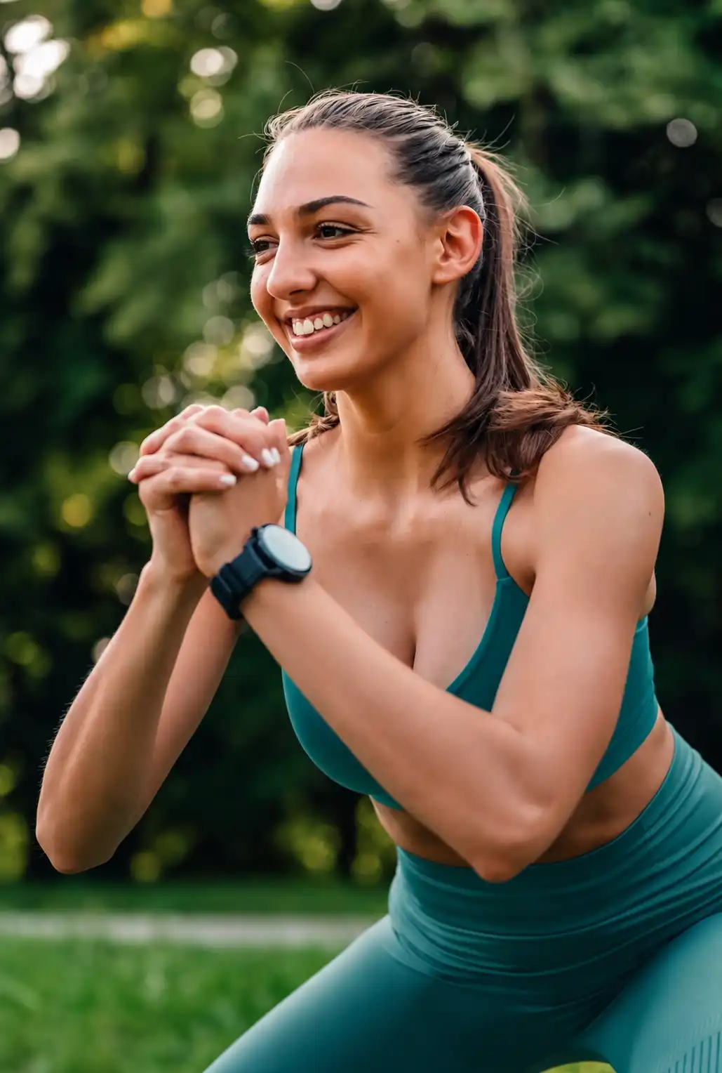 Woman optimizing her body